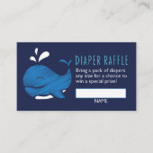 Whale Diaper Raffle Ticket (Junge) Begleitkarte (Vorderseite)