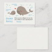Whale Diaper Raffle Tickets (Vorne/Hinten)