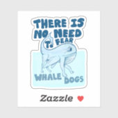 Whale Dog funny creature Aufkleber (Blatt)