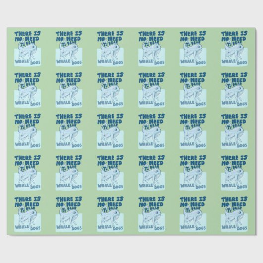 Whale Dog funny creature Geschenkpapier (Flach)