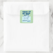 Whale Dog funny creature Quadratischer Aufkleber (Tasche)