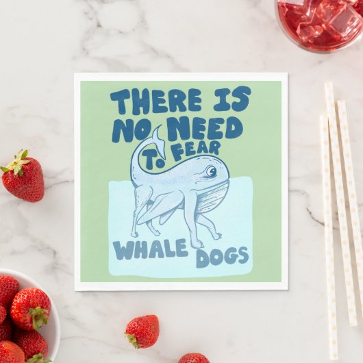 Whale Dog funny creature Serviette (Beispiel)