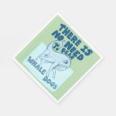 Whale Dog funny creature Serviette (Ecke)