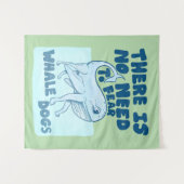 Whale Dog funny creature Wandteppich (Vorderseite (Horizontal))