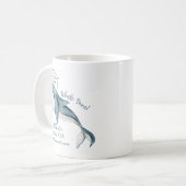 Whale Done Grand White Blue Modern Abschluss Gift Kaffeetasse (Vorderseite Links)