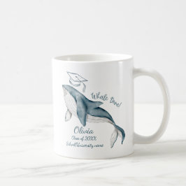 Whale Done Grand White Blue Modern Abschluss Gift Kaffeetasse