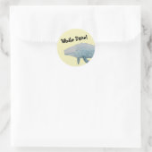 Whale Done Pun Blue Whale Runder Aufkleber (Tasche)