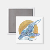 Whale Dream Magnet (Vorderseite/Rückseite)