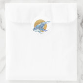 Whale Dream Runder Aufkleber (Tasche)