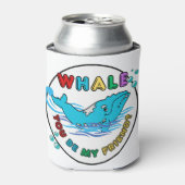 Whale du bist mein Freund Blue Bubble Humpback Wha Dosenkühler (Kanne Vorderseite)