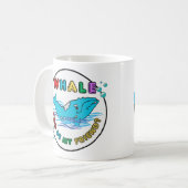 Whale du bist mein Freund Blue Bubble Humpback Wha Kaffeetasse (Vorderseite Links)