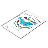 Whale du bist mein Freund Blue Bubble Humpback Wha Notizblock (Linke Seite)