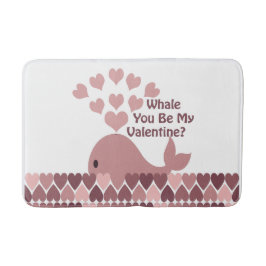 Whale du bist mein Valentine Badematte