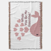 Whale du bist mein Valentine Decke (Vorderseite Vertikal)