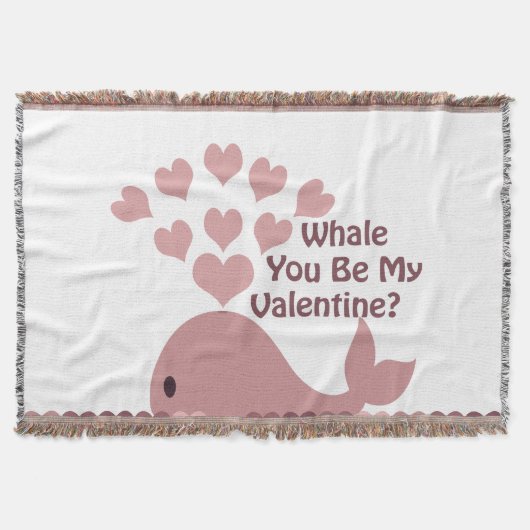 Whale du bist mein Valentine Decke (Vorderseite)