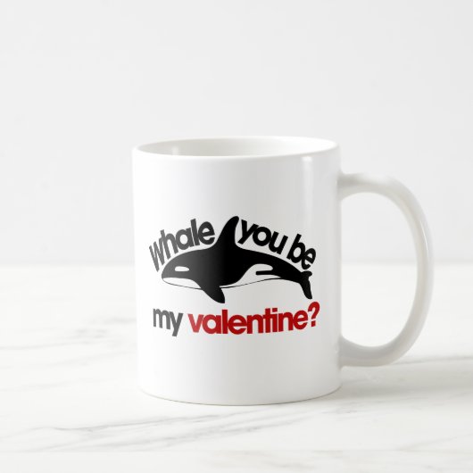 Whale, du bist mein Valentine Kaffeetasse (Rechts)