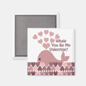 Whale du bist mein Valentine Magnet (Vorderseite/Rückseite)
