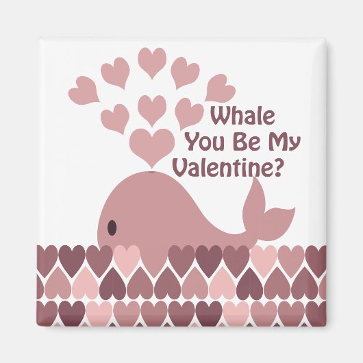 Whale du bist mein Valentine Magnet (Vorne)