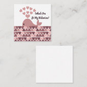 Whale du bist mein Valentine Mitteilungskarte (Vorne/Hinten)