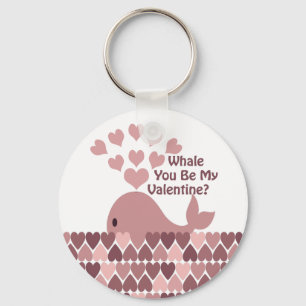 Whale du bist mein Valentine Schlüsselanhänger