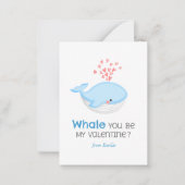 Whale du mein Valentine? Mitteilungskarte (Vorderseite)