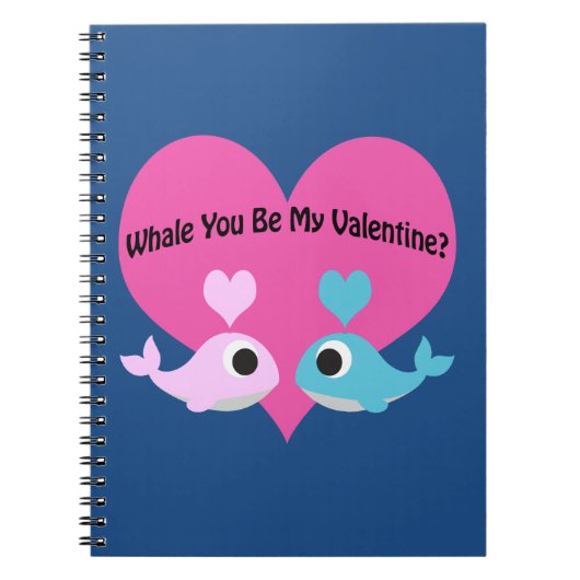 Whale du mein Valentine? Notizblock (Vorderseite)