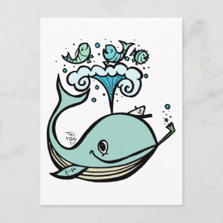 Whale eines Kapitäns! von Tiki tOny Postkarte