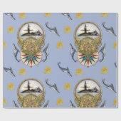 Whale eines Tale Wrapping Paper Geschenkpapier (Flach)