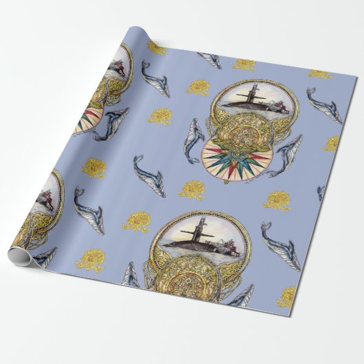 Whale eines Tale Wrapping Paper Geschenkpapier (Ungerollt)