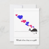 Whale es ein Junge oder ein Mädchen? Einladung (Vorderseite)