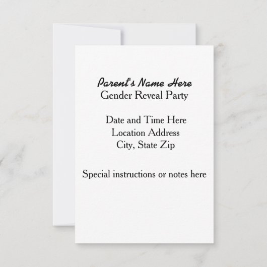 Whale es ein Junge oder ein Mädchen? Einladung (Rückseite)