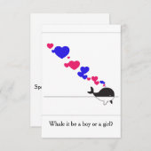 Whale es ein Junge oder ein Mädchen? Einladung (Vorne/Hinten)