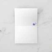 Whale Es ist ein Mädchen Baby Dusche Danke Karte (Innenseite)