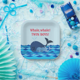 Whale Es ist ein Personalisierter Teller von zwei 