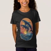 Whale Family Sunset: Tauchen Sie in die Ruhe T-Shirt (Vorderseite)