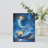 Whale Fantasy Postkarte (Stehend Vorderseite)
