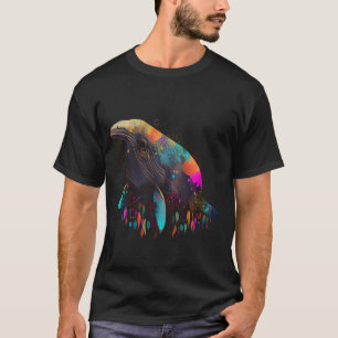 Whale farbenfrohe Fische Lieblings-Fan F T-Shirt