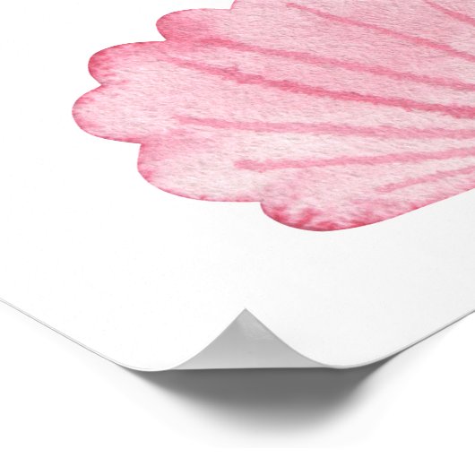 Whale First Birthday Milestone Geburtstag Poster (Ecke)