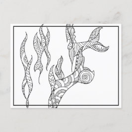 Whale Flukes Schwarze und weiße Postkarte