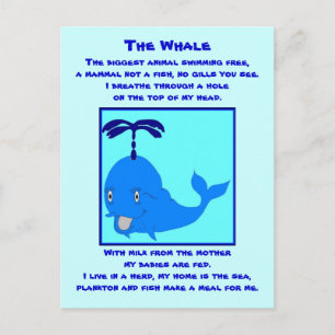 Whale-Gedicht Postkarte