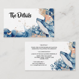 Whale Gelee Fische Meeressäugetiere blau orange ch Begleitkarte