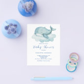 Whale Gender Neutral Budget Baby Shower Einladung Flyer (Einzeln)