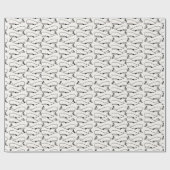 Whale geometrisch umhülltes Papier Geschenkpapier (Flach)