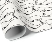Whale geometrisch umhülltes Papier Geschenkpapier (Rolleneckpunkt)