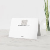 Whale geometrische Muster Grußkarte Karte (Rückseite)