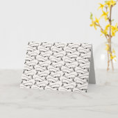 Whale geometrische Muster Grußkarte Karte (Gelbe Blume)