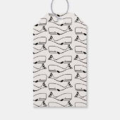 Whale geometrische Muster-Tags Geschenkanhänger (Vorderseite)