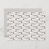 Whale geometrisches Muster Postkarte (Vorne/Hinten)