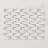 Whale geometrisches Muster Postkarte (Vorderseite)