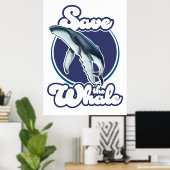 Whale gerettet poster (Heimbüro)